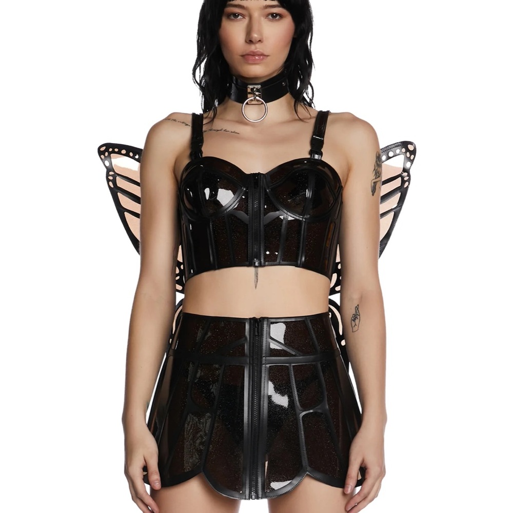 Black Butterfly Wing Costume Set/ EDC outfit